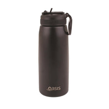Load image into Gallery viewer, Oasis Stainless Steel Double Wall Insulated Sports Bottle - Black (780ml)