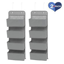 Load image into Gallery viewer, 2 x Fabric Wall Mount / Over Door Hanging Storage Organiser (2 Pack)