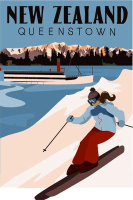 Moana Road: Tea Towel - Queenstown