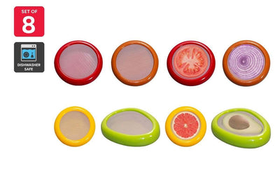 Set of 8 Silicone Fruit and Vegetable Storage Containers