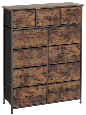 Fraser Country 11 Drawer Storage Chest - Rustic Walnut