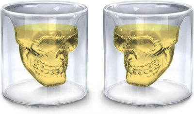 Fraser Country: Skull Shaped Double Wall Shot Glass (2x250ml)