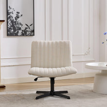 Load image into Gallery viewer, Gorilla Office- Ribbed Faux Linen Office Chair Ivory