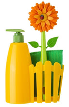 Load image into Gallery viewer, Vigar: Flower Power Sink Caddy Set + Dispenser - Orange (3pc Set)