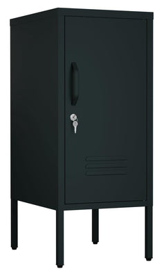 Fraser Country Milan Metal 1 Door Cabinet - Dark Granite Grey