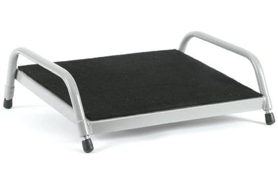 Fluteline Footrest Large Black Carpet - Silver Elite Frame