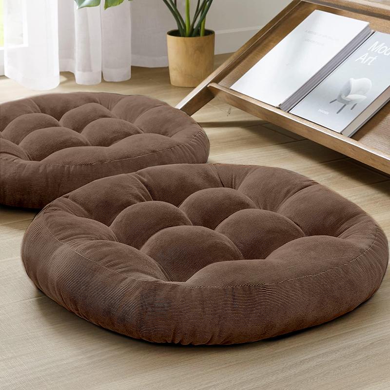 COMFEYA Meditation Floor Pillows Set of 2 - Khaki