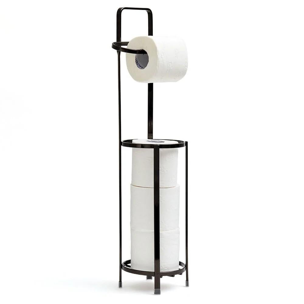 L.T. Williams: Toilet Roll Holder & Caddy - Black Onyx