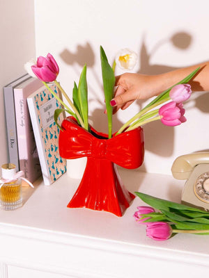 DOIY: Bow Vase - Red