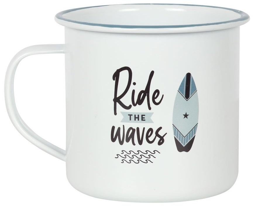 Ride The Waves Enamel Style Novelty Mug