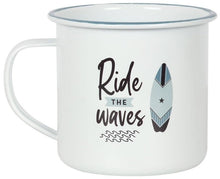 Load image into Gallery viewer, Ride The Waves Enamel Style Novelty Mug