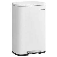 Load image into Gallery viewer, SONGMICS Stainless Steel Rubbish Bin - White (50L)