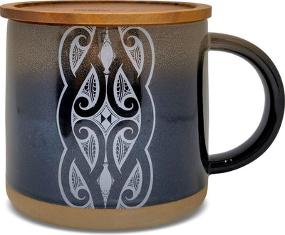 Moana Road: Miriama Grace-Smith Glazed Ceramic Mug - Black