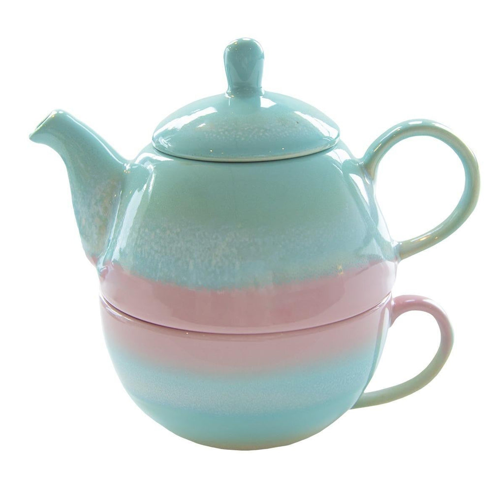 Sass & Belle: Pastel Ombre Tea For One - Pink & Green