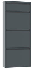 Load image into Gallery viewer, Fraser Country Milan Metal 3 Tier Shoe Cabinet With Storage Slot- Dark Grey