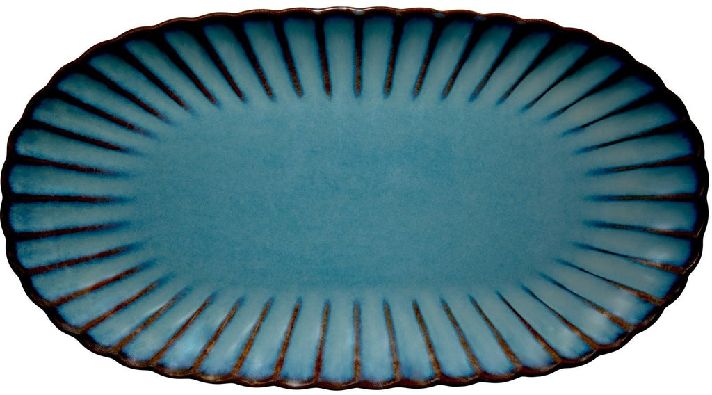 Casa Domani: Solare Oval Platter - Azure (33x18cm)