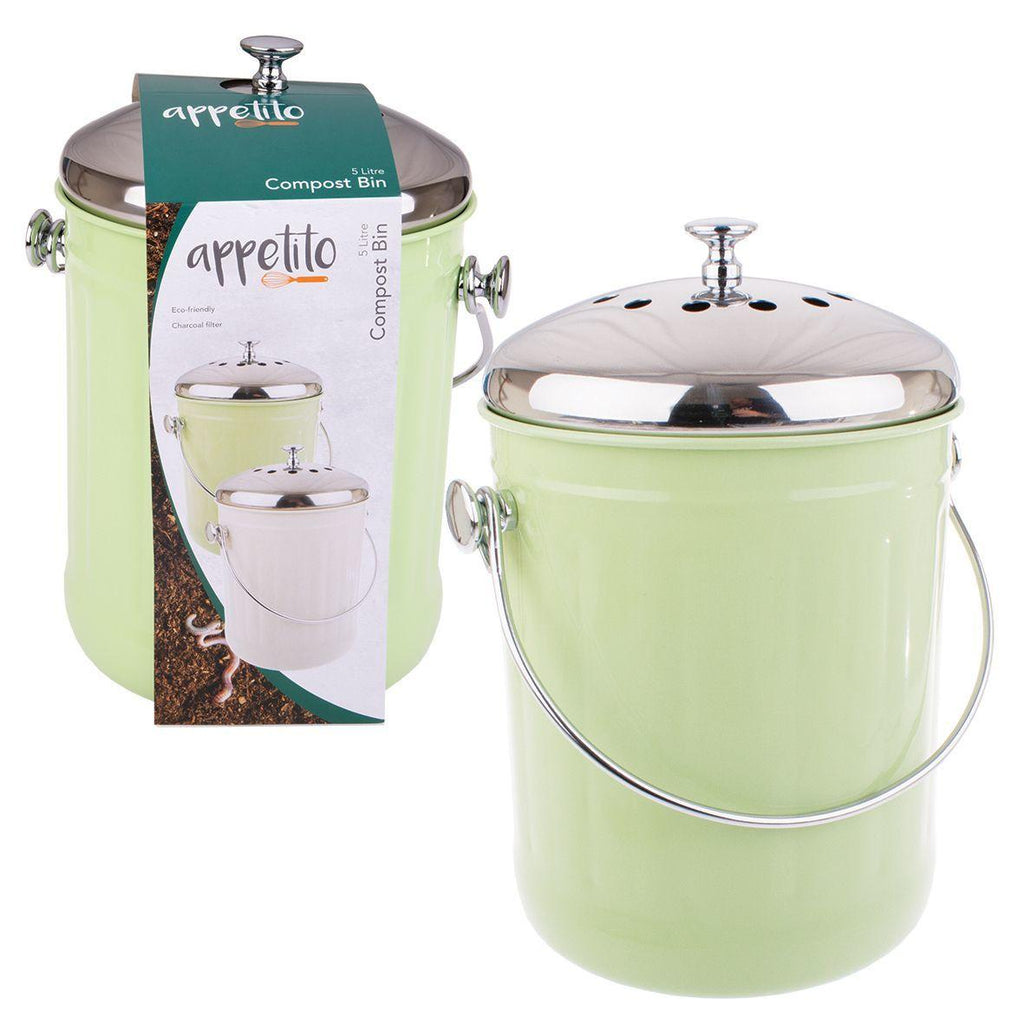 Appetito: Compost Bin - 5L (Green) - D.Line