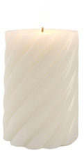 Load image into Gallery viewer, Urban Products: Swirl Chunky Pillar LED Candle - Cream