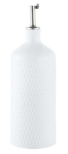 Maxwell & Williams: White Basics Diamonds Oil Bottle With Stainless Steel Pourer (500ml)