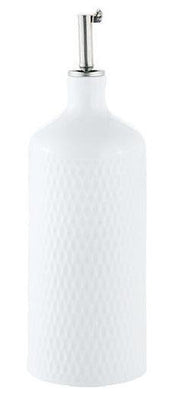 Maxwell & Williams: White Basics Diamonds Oil Bottle With Stainless Steel Pourer (500ml)