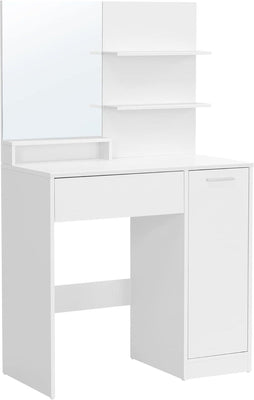 VASAGLE Dressing Table With Mirror - White