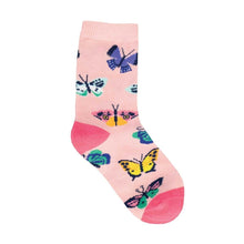 Load image into Gallery viewer, Socksmith: Butterfly Migration - Pink, Kids (4 - 7 yrs)
