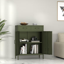 Load image into Gallery viewer, Fraser Country Milan Metal Cabinet With Drawers - Olive Green