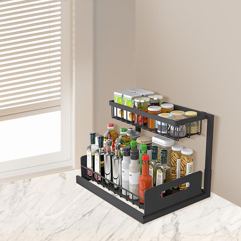 STORFEX 2 Tier Sink Organizer - Black
