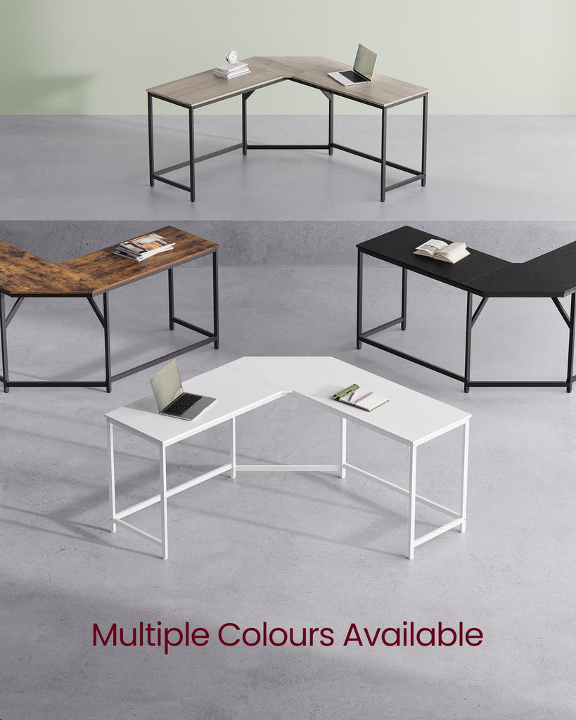 Vasagle L-Shaped Computer Desk - White