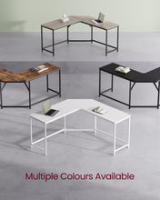 Load image into Gallery viewer, Vasagle L-Shaped Computer Desk - White