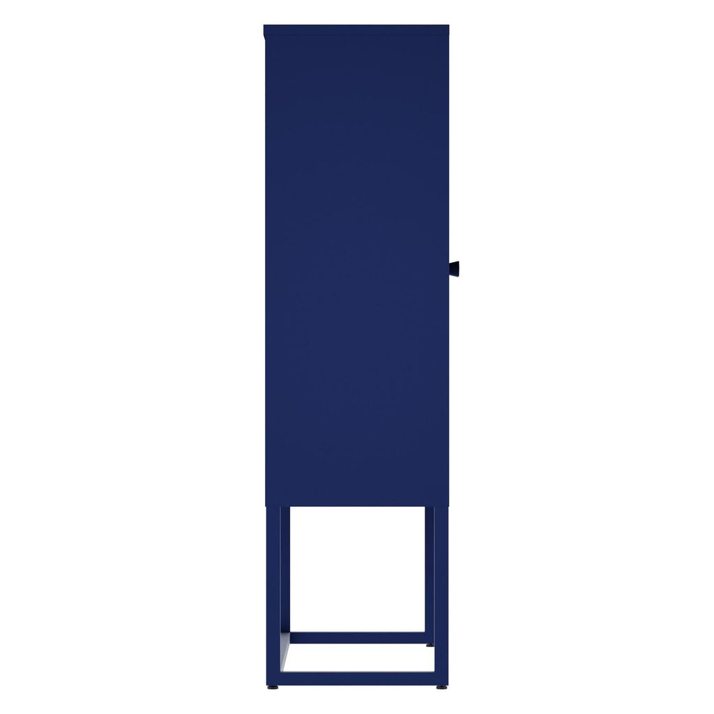 Fraser Country Milan Metal Cabinet With Two Mesh Doors - Navy Blue