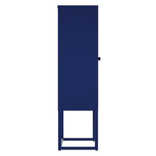 Load image into Gallery viewer, Fraser Country Milan Metal Cabinet With Two Mesh Doors - Navy Blue