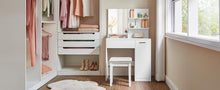 Load image into Gallery viewer, VASAGLE Dressing Table With Mirror - White
