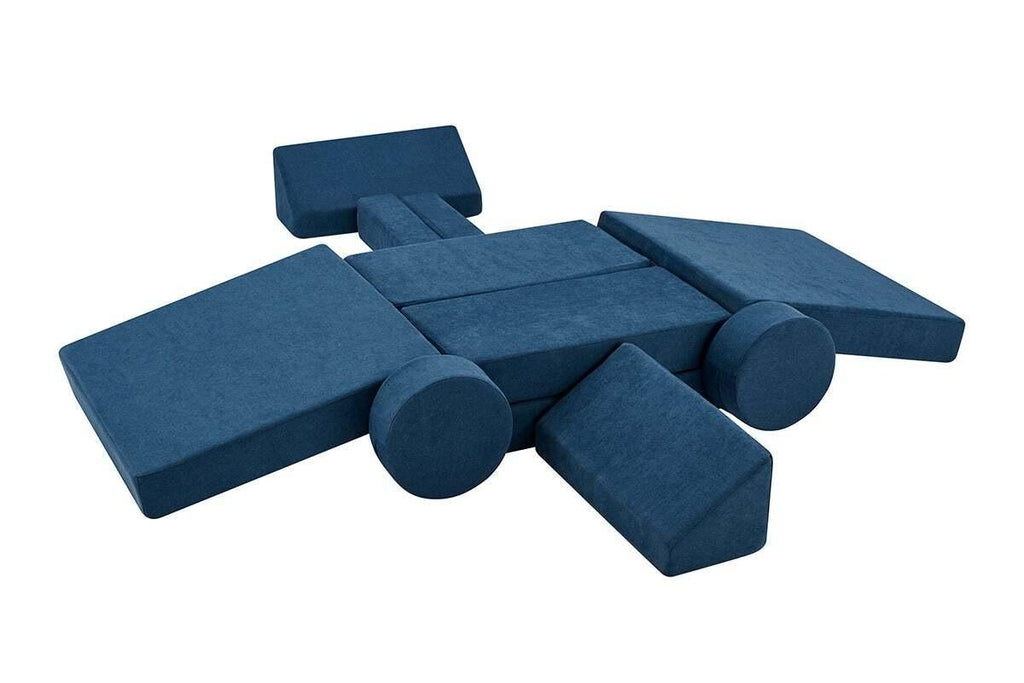 Fraser Country 14 Piece Modular Double Kids Play Sofa - Blue