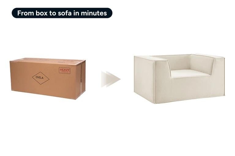 Ovela Softly Compressed Armchair (Cream)