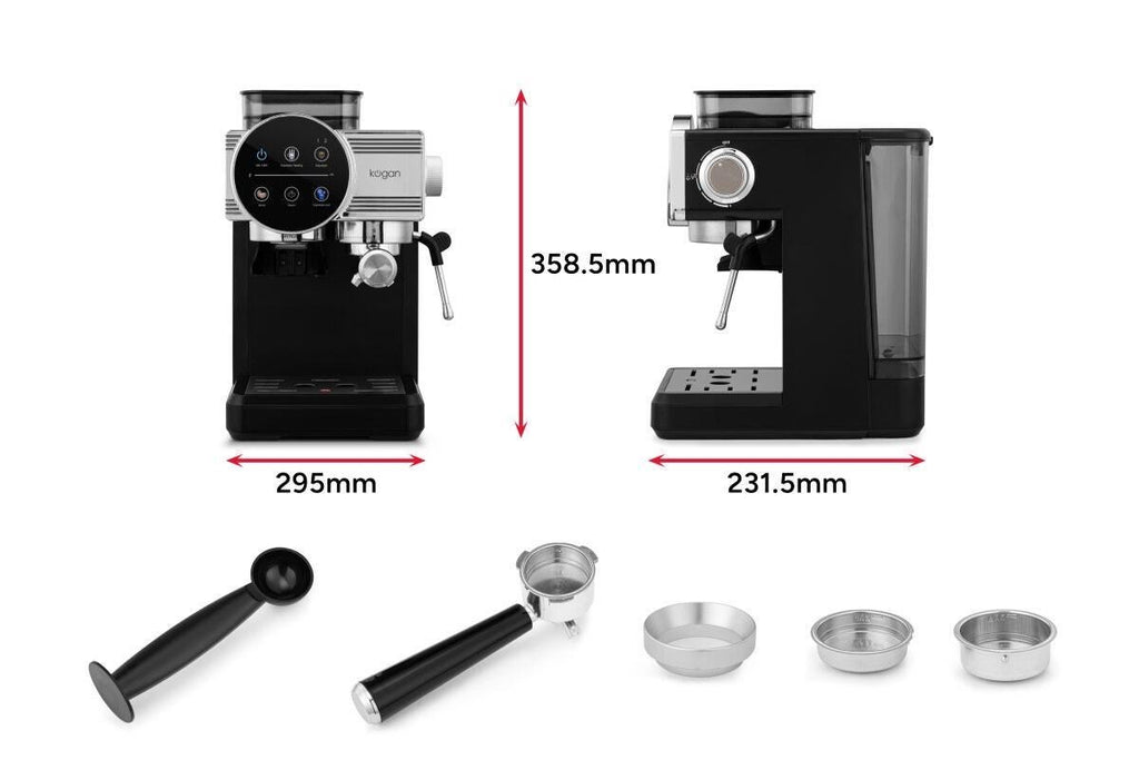 Kogan Espresso Touch Coffee Machine with Grinder