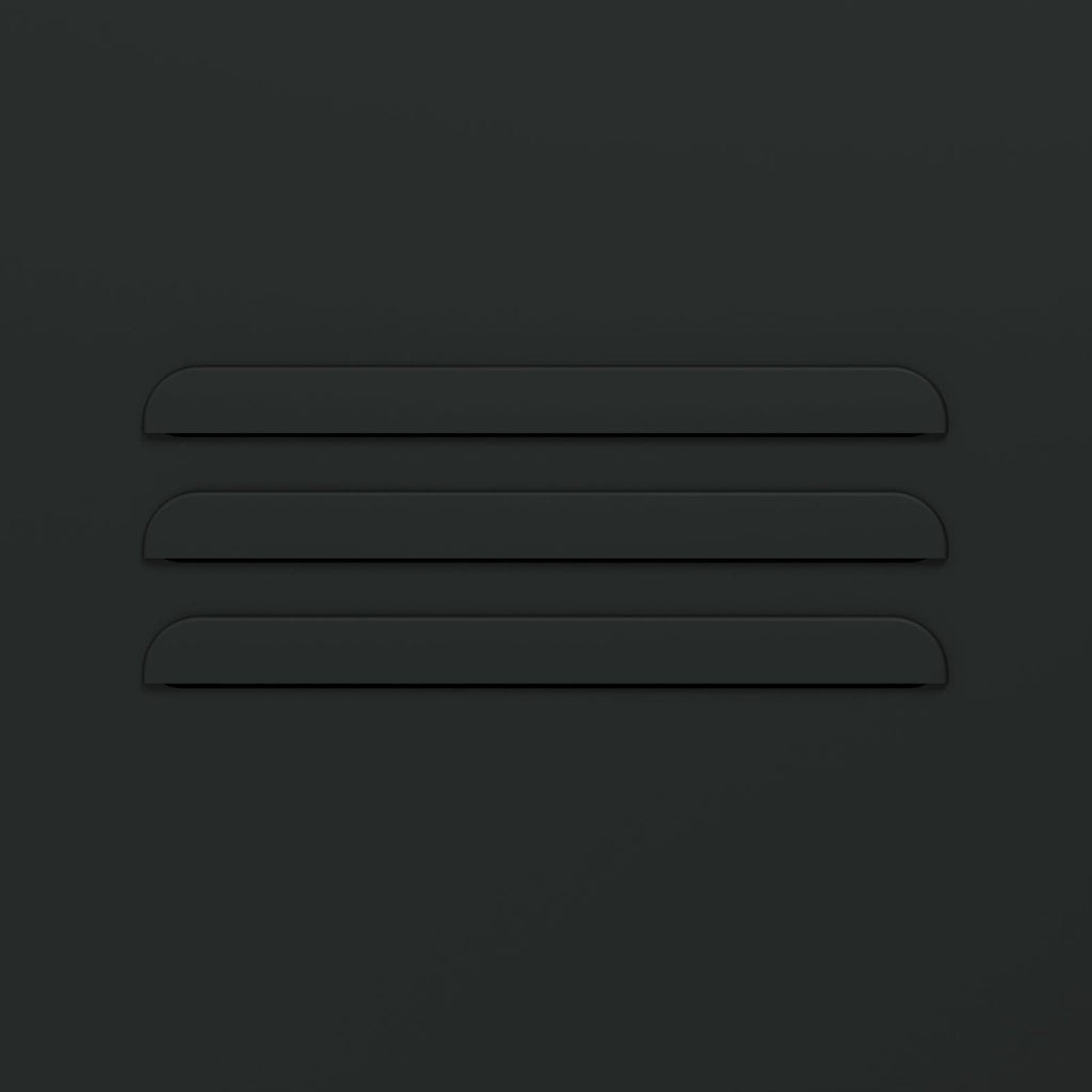 Fraser Country Milan Metal 1 Door Cabinet - Dark Granite Grey