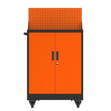 Load image into Gallery viewer, Fraser Country Milan Steel Tool Cart Cabinet - Orange &amp; Black