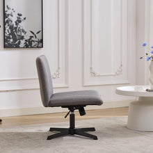 Load image into Gallery viewer, Gorilla Office- Ribbed Faux Linen Office Chair Light Grey