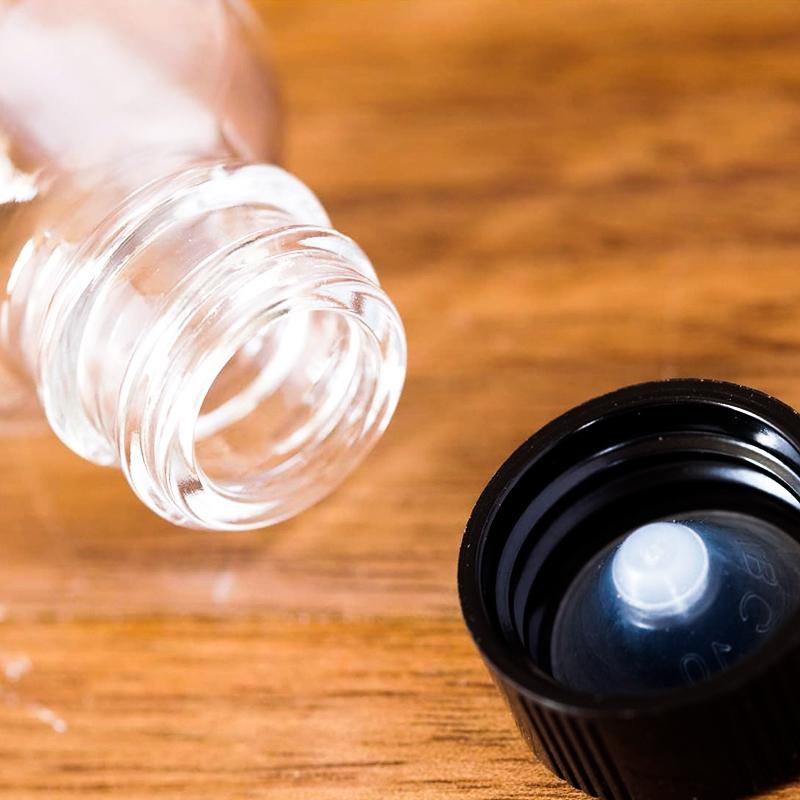 STORFEX 60ml Small Clear Glass Bottles with Lids - 12 Pack