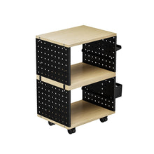 Load image into Gallery viewer, Gorilla Office - Storage Trolley With Pegboards &amp; Accessories (Black - Wood)