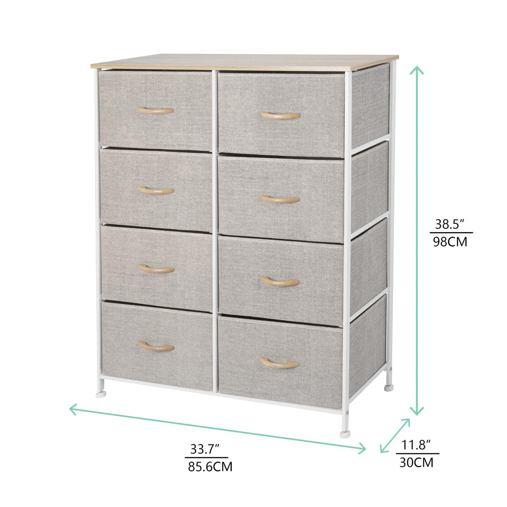 Ovela: 8 Drawer Storage Chest - Beige