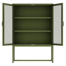 Load image into Gallery viewer, Fraser Country Milan Metal Cabinet Two Mesh Doors - Olive Green