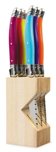 Andre Verdier Laguioles Debutant Serrated Table Knives (6pc Knife Block)