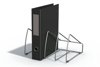 Office Supply Co: 4 Slot File Tidy Silver