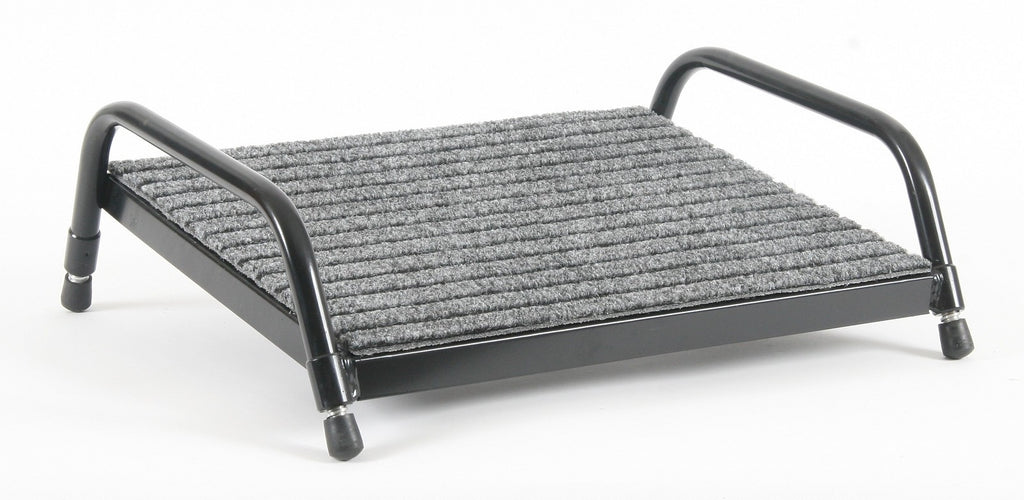 Fluteline: Footrest Grey Carpet with Black Frame - Large