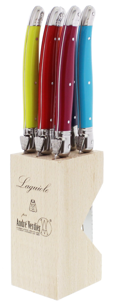 Andre Verdier Laguioles Debutant Serrated Table Knives (6pc Knife Block)