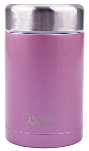 Oasis: Insulated Stainless Steel Food Flask - Blush (450ml) - D.Line