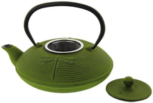 Load image into Gallery viewer, Teaology: Dragonfly Cast Iron Teapot - Green (770ml) - D.Line