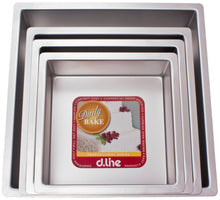 Load image into Gallery viewer, Anodised Deep Square Cake Pan (25cm x 7.5cm)
